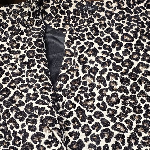 Lord & Taylor Textured Leopard Print Coat XL - Picture 10 of 12